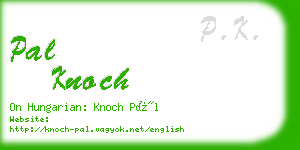 pal knoch business card